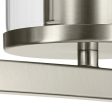 Crosby 15  2-Light Vanity Light with Clear Glass, Brushed Nickel Finish Cheap