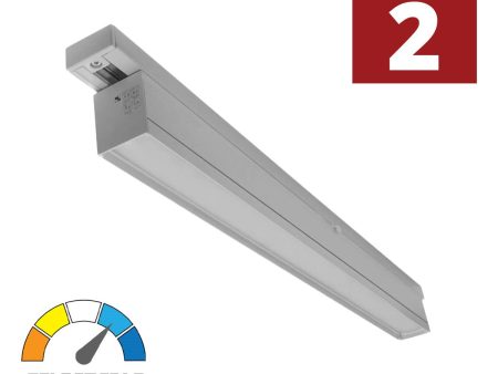 T-Line 2ft LED Linear Track Bar 20W 1600 Lumens Selectable 30K|35K|40K, Halo, Silver Hot on Sale