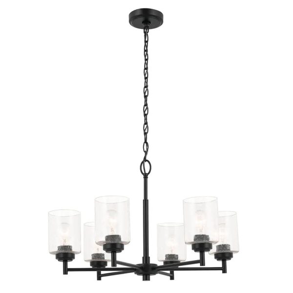 Winslow 26  6-Light Chandelier, Black Finish on Sale