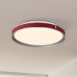 Bandon 20  LED Flush Mount Light, Gray with Red Wrap, Acrylic Lens Fashion