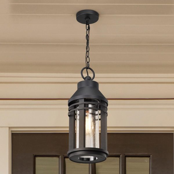 Wilton 20  Outdoor Hanging Light, Matte Black Finish Fashion