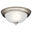 Zeo 11 in. 2 Lights Flush Mount Light Nickel finish For Cheap