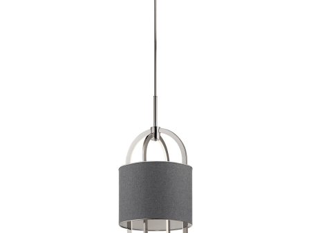 16 in. 2 Lights LED Pendant Light Nickel Finish Online now