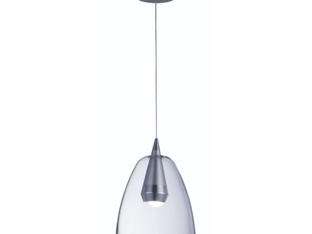 Sven 8 in. LED Pendant Light Silver finish Supply