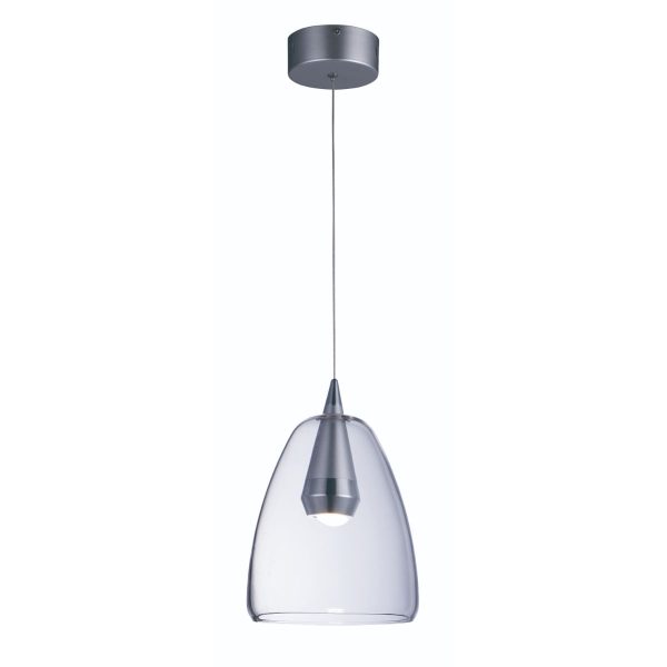 Sven 8 in. LED Pendant Light Silver finish Supply