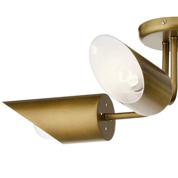 Trentino 28  4-Light Semi-flush mount Light, Brass Finish Supply