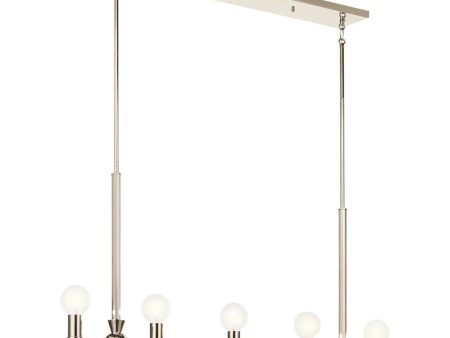 Torvee 41  5-Light Linear Chandelier, Polished Nickel Finish Fashion