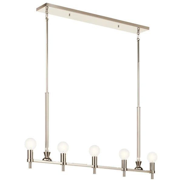 Torvee 41  5-Light Linear Chandelier, Polished Nickel Finish Fashion