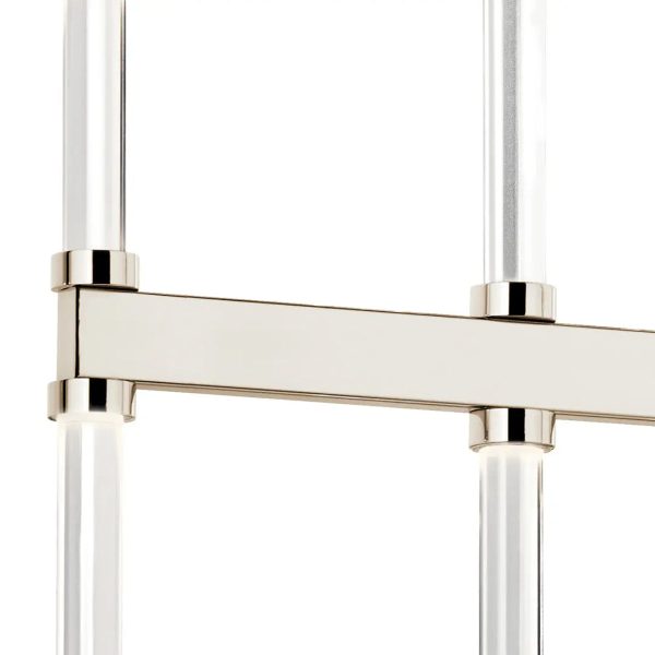 Sycara 48  14-Light Linear LED Chandelier, Polished Nickel Finish Online Sale