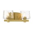 Drysdale 15  2 Lights Vanity Light Brass Finish Hot on Sale