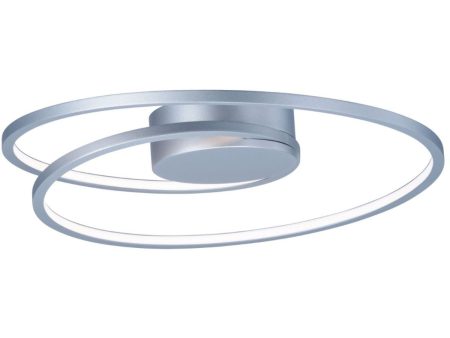 Cycle 18 in. LED Flush Mount Light Silver Finish For Cheap