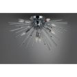 Polaris 25 in. 8 Lights Flush Mount Light Polished Chrome Finish Online now