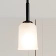 Shailene 11  1-Light Mini Pendant Light with Clear Satin Etched Glass, Black Finish on Sale