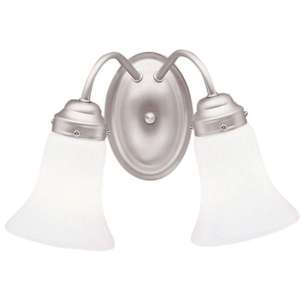 14 in. 2 Lights Vanity Light Nickel Finish Supply