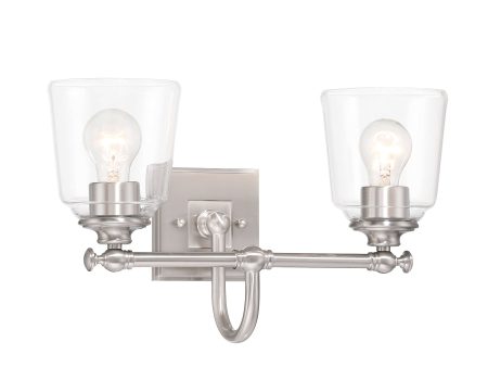 Antonia 17  2 Lights Vanity Light Brushed Nickel Finish Discount