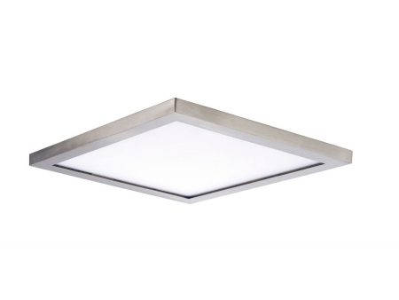 Wafer 15 in. LED Square Disk Light 3000 Lumens 3000K Silver finish For Cheap