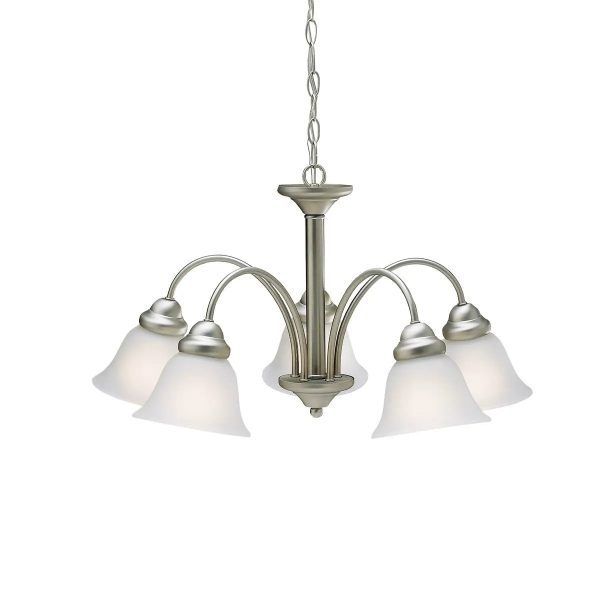 Wynberg 25  5-Light Chandelier, Brushed Nickel Finish Hot on Sale