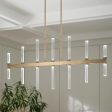 Sycara 48  14-Light Linear LED Chandelier, Champagne Bronze Finish Online now