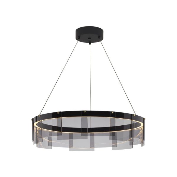 Stratos 31 in. LED Chandelier Black finish Online Sale