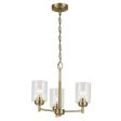 Winslow 18  3-Light Chandelier, Natural Brass Finish Sale