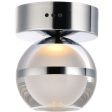 Swank 6 in. LED Semi Flush Mount Light Chrome finish Fashion