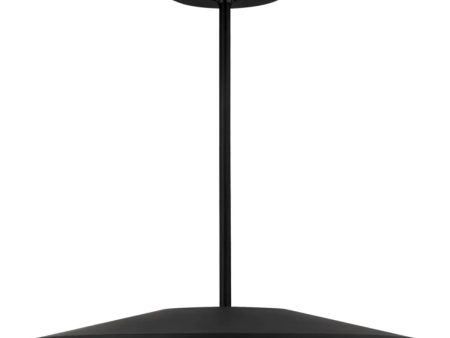 Wyatt 16 in. LED Pendant Light Black finish For Discount