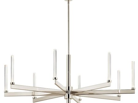 Sycara 49  8-Light LED Chandelier, Polished Nickel Finish For Discount