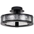 Darrow 14  LED Semi-Flush Mount Light, Matte Black Finish Sale