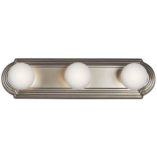 18  3-Light Bath Bar Nickel Finish Hot on Sale