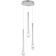 Stillo 10 in. 3 Lights LED Pendant Light Satin Nickel finish on Sale