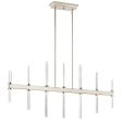 Sycara 48  14-Light Linear LED Chandelier, Polished Nickel Finish Online Sale