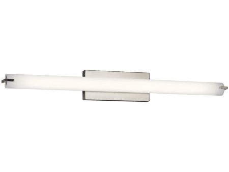 38 in. LED Vanity Light Nickel Finish For Discount