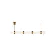 Wit 56 in. 5 Lights LED Pendant Light Brass Finish For Discount