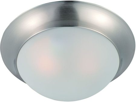 Essentials-585x 12 in. Flush Mount Light Nickel finish Frosted Glass Online Hot Sale