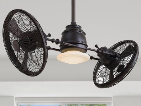 Vintage Gyro 42  Dual Ceiling Fan Cheap