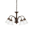 Wynberg 25  5-Light Chandelier, Olde Bronze Finish For Sale