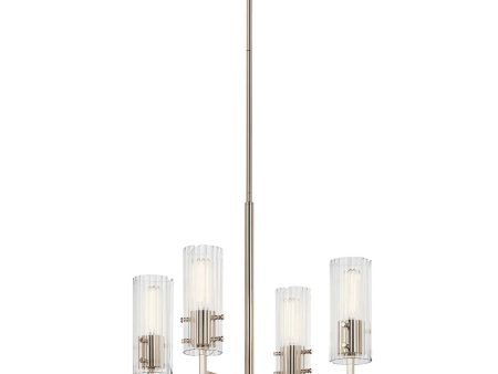 Velestino 20  4-Light Chandelier, Polished Nickel Finish Online