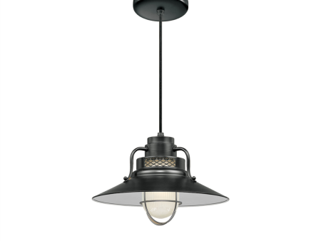 R Series 14  Cord Hung Railroad Shade Pendant Light Satin Black Finish Online