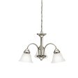 Wynberg 22  3-Light Chandelier, Brushed Nickel Finish Sale