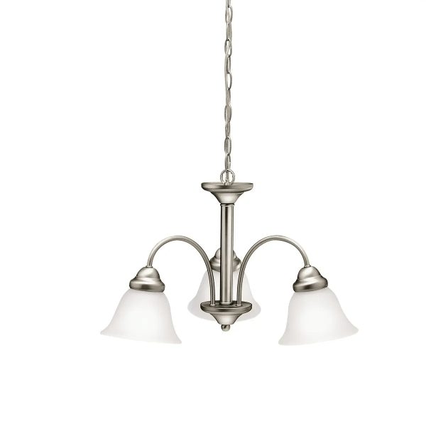 Wynberg 22  3-Light Chandelier, Brushed Nickel Finish Sale