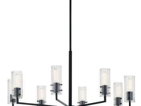 Velestino 40  8-Light Chandelier, Black Finish For Discount