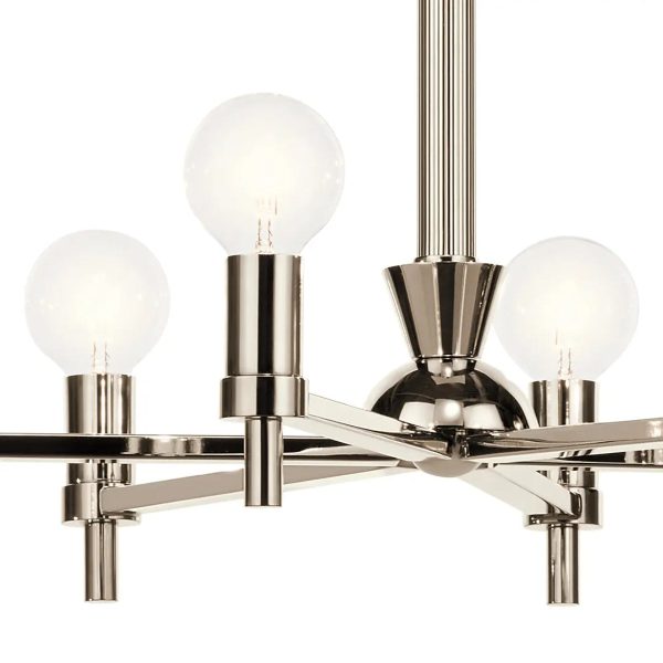 Torvee 25  6-Light Chandelier, Polished Nickel Finish Discount