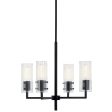 Velestino 20  4-Light Chandelier, Black Finish For Cheap