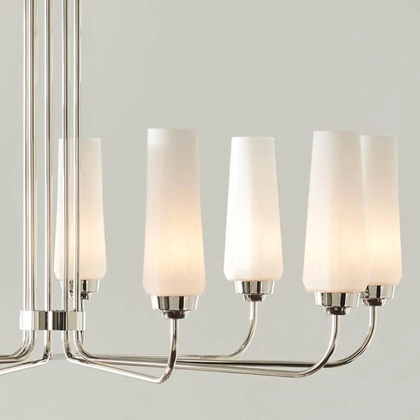 Truby 38  9-Light Chandelier, Polished Nickel Finish For Cheap