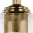 Shailene 11  1-Light Mini Pendant Light with Clear Glass, Natural Brass Finish For Cheap