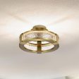 Darrow 14  LED Semi-Flush Mount Light, Vintage Brass Finish Discount